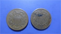 2-1864 Two-Cent Pieces
