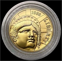 1986 US Commem .25oz Gold $5 SUPERB GEM BU