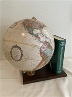 World Globe Book Stand w Webster’s Geographic