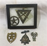 Assorted Early Military Related Pins, Rosette,