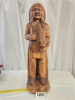 Wooden Native American Carved Figure,