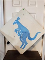 LARGE KANGAROO CROSSING SIGN