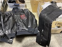 Dodge Leather Style Coat & Chaps