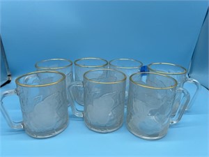 Set Of 7 Glass Mugs- Indonesia