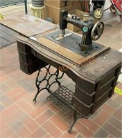 Antique  sewing machine with stand