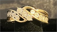 Ladies 10k gold designer ring.