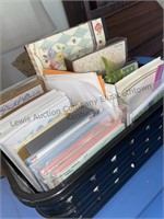 Small basket of greeting cards