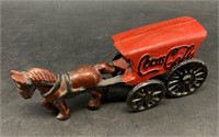 Cast iron Coca Cola horse wagon reproduction 7"