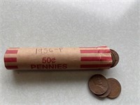 Roll of 1956P wheat pennies