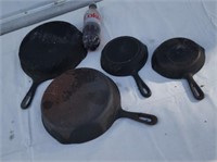 4  cast-iron skillets