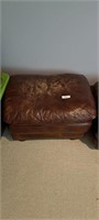 Genuine leather ottoman 23" deep x 30" wide