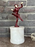 Art Deco Dancing Lady Alabaster Lamp