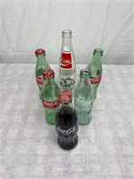 Lot of 6 Vtg Coca-Cola Glass Promo Bottles