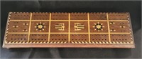 19th Century American Inlaid Cribbage Board - Note