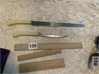 STAINLESS KNIVES, SILVER BAGS, ETC.