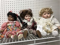 3 - PORCELAIN COLLECTOR BABY DOLLS