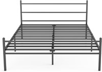 B5157  Metal Queen Bed Frame, 11" Headboard, Stora