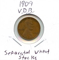 1909-V.D.B. Lincoln Cent - Separated Wheat Stalks