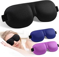 YIVIEW Sleep Mask Pack of 3, Upgrade 100% Light