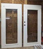 DOUBLE PANED WOOD CORE FRENCH DOORS 36IN