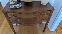 Bow Front Antique 2 drawer accent table/desk