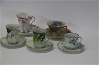 LOT OF 5 ASSORATED TEA CUPS AND SAUCERS