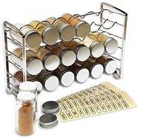 DecoBros Spice Rack Stand holder with 18 bottles a