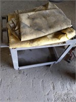 Rolling cart with welding blankets