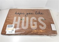 NEW Threshold "Hope You Like Hugs" Door Mat