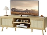 Superjare Boho Tv Stand For 55 Inch Tv,