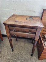 2 DRAWER SIDE TABLE - 21" X 16.5"  X 29"