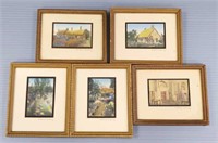 5 signed Wallace Nutting including cottages,