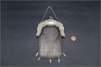Antique Victorian Sterling Silver Mesh Handbag