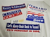 lot of political bumper stickers