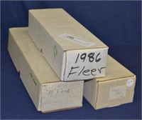 1984, 85 & 86 Fleer Baseball Card Complete Sets