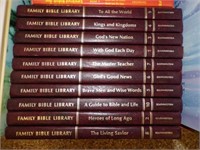 Family Bible Library and Various Books