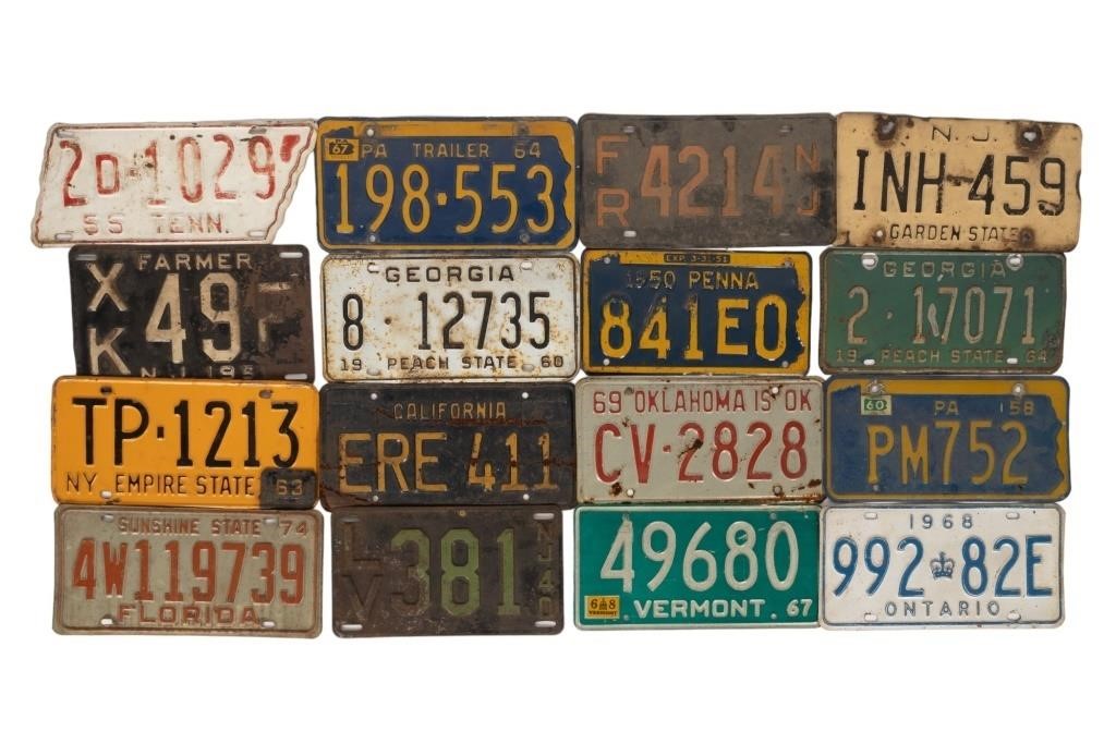 1940s-60s State License Plates (16)