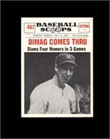 1961 Nu-Card Scoops #467 Joe DiMaggio NRMT+