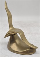 (E) Solid Brass Seagull Sculpture (4.5"×3"×6.5")