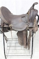 15" Old Army Saddle with No Stirrups