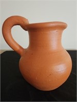 Hand made terra-cotta pitcher. AS IS.