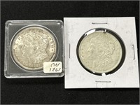 Pair of 1921 Morgan Silver Dollars.