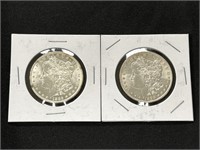 1885 & 1898 Morgan Silver Dollars.