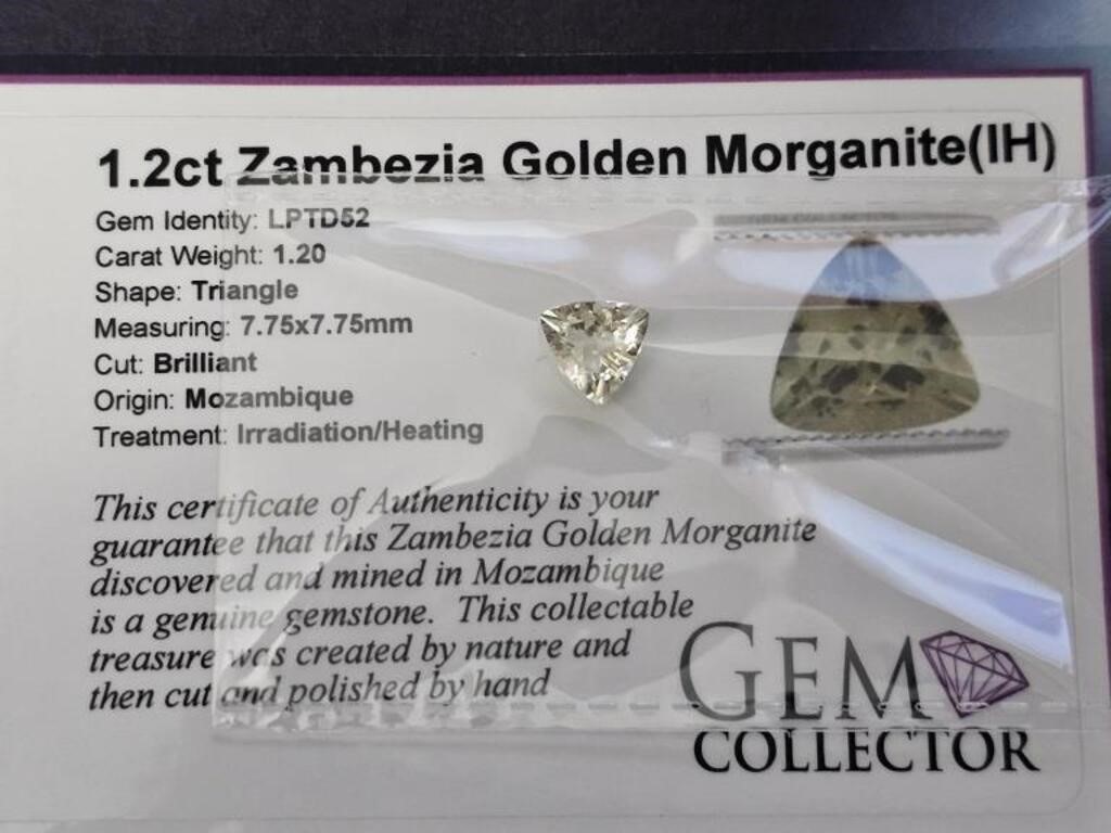 1.2ct Zambezia Golden Morganite