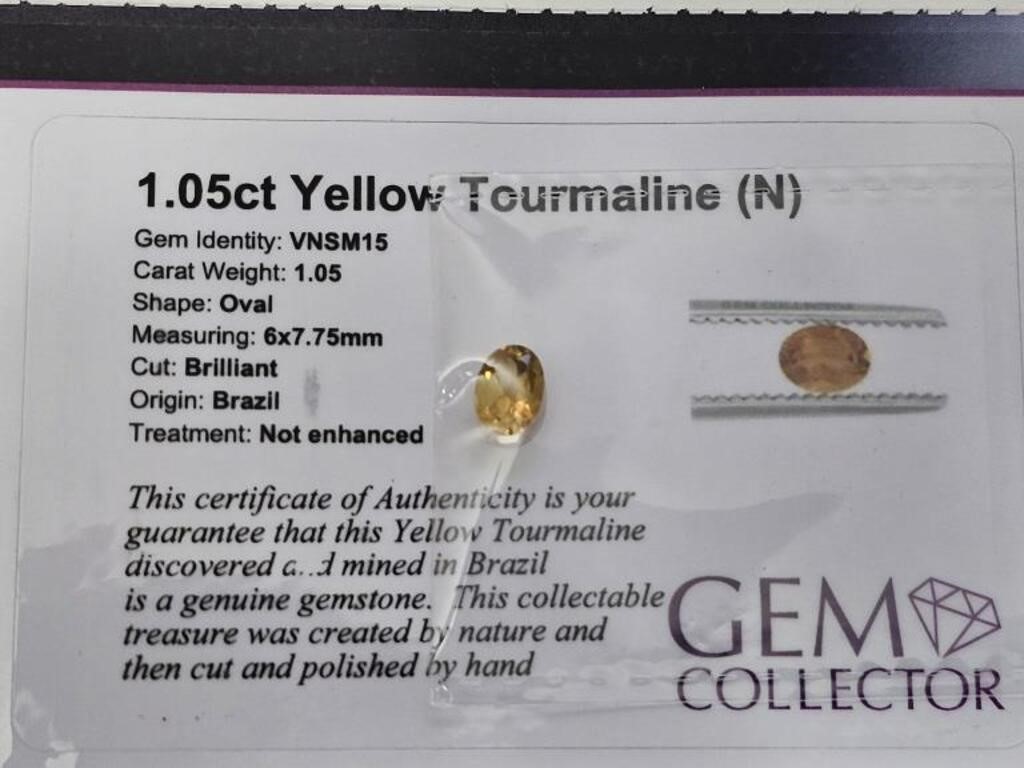 1.05ct Yellow Tourmaline