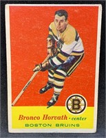 1957 Topps #7 Bronco Horvath Hockey Card