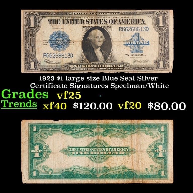 1923 $1 large size Blue Seal Silver Certificate Gr