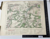 Old MAP 1952 CARTE DE FRANCE  MAP of ETAMPES