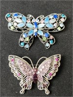Pair of Gorgeous Butterfly Brooches