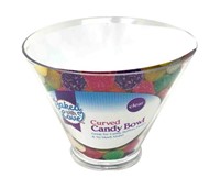 Baked with Love Curved Candy Bowl Clear Plastic